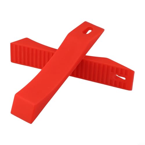 Silicone Deadlift Wedges For Weight Lifting, Anti-Slip Barbell Loading Blocks For Powerlifting And Squats, Portable Plate Lifters For Gym Strength Training(Red) - size: Red