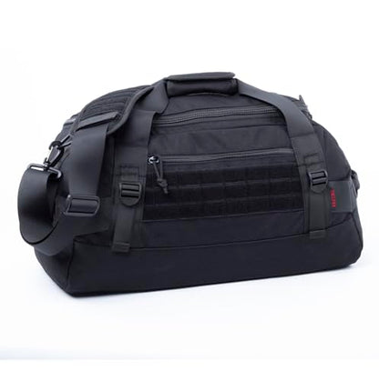 Tactical Duffle Bag MOLLE Gear Bag Carry on Travel Weekend Duffel Bag. Ideal for Hunting, Shooting Range, Law Enforcement, Camping, Travel and Viechle. 35L - color: Black