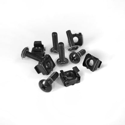 RIVECO M5 Rack Screws & Cage Nuts for Server Cabinets & Racks Mounting Network Equipment Clip Nuts 50 Sets Black - size: M5 Screws + Cage Nuts (50 Sets)