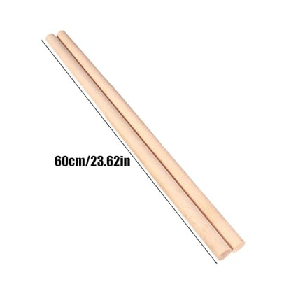 Exercise Stick 2 Pieces Pilates Stretching Pole | Back Crack Corrector Pole for Beginners Professionals Home Office Gym Studio Living Room Bedroom - size: 60cm
