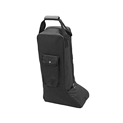Horse Riding Tall Boot Bag, Equestrian Equipment Organizer, Portable Storage Pouch for Knight Boots, Home Carry Bag - color: Black