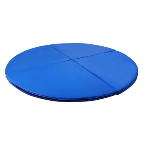 Folding Portable Pole Dance Crash Pad, Safety Round Pole Dance Foam Mat, Pole Crash Pad for Studios Exercise Strength Training Home Gym, Easy Storage - color: Blue, size: 120*10cm/47.2*3.9in