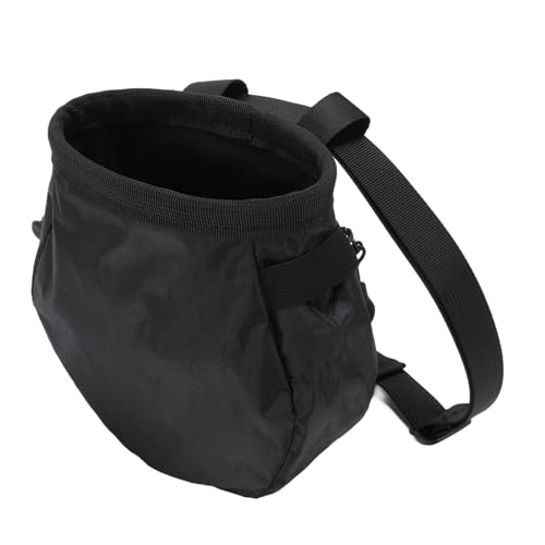 Jiawu Chalk Bag, Oxford Cloth Climbing Chalk Bag, Powder Storage Pouch with Fleece Lining, Adjustable Drawstring, for Rock Climbing, Bouldering, Gym, Weightlifting