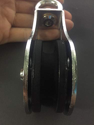 Lifting Pulley System for Gym, 360 Degree Rotation Quiet Pulley, Steel Cable Rope Lifting Pulley Block, Load Bearing 661lbs (1 Pcs)