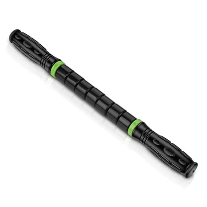 iGreely Premium Muscle Roller the Ultimate Massage Roller Stick 17 Inches Recommended By Physical Therapists Promotes Recovery Fast Relief for Cramps Soreness Tight Muscles Black - color: Black