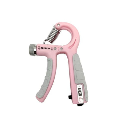Adjustable Hand Grip Strengthener with Mechanical Counter, 11-132 Lbs (5-60kg) for Forearm & Hand Training – 1 Pack - color: Pink Mechanical Counter