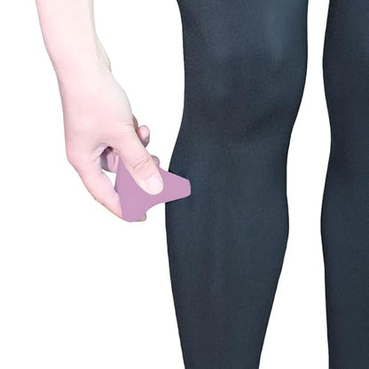 Manual Trigger Point Massage Tool Small Massager Ball 3″×2.6″ Purple | For Deep Tissue Myofascial Release Physical Therapy Plantar Fasciitis Pain Relief Muscle Knot Psoas Hip Flexor Iliacus - color: Purple