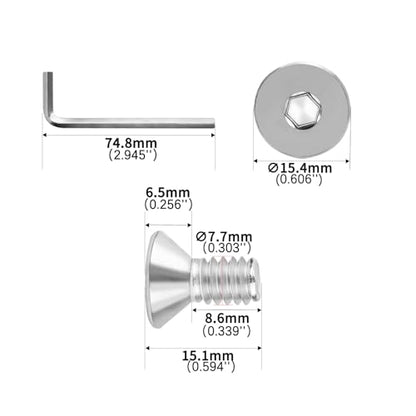 5/16-18x5/8 Flat Head Socket Cap Screws Bolts 30pcs HS/JXLS-03 | 304 Stainless Steel, UNC Coarse Full Thread, Equipped with Phillips Bit, for DIY, for Repair, Install Furniture Screws - size: 5/16-18x5/8"