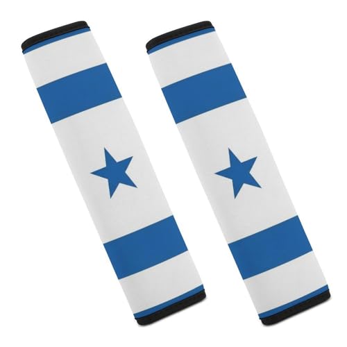 2 Pack Honduras Flag Seat Belt Shoulder Pad Breathable Shoulder Harness Cover for Child, All Vehicles, Neck and Shoulder Support - color: Pattern 14