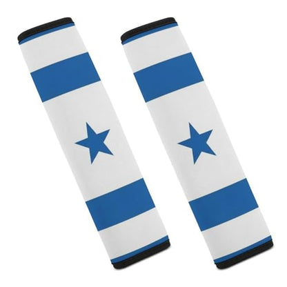 2 Pack Honduras Flag Seat Belt Shoulder Pad Breathable Shoulder Harness Cover for Child, All Vehicles, Neck and Shoulder Support - color: Pattern 14
