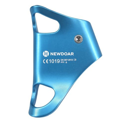 NewDoar Rock Climbing Chest Ascender Abdominal for Vertical Rope Climbing CE Certified Rope Clamp for 8~13MM Rope - color: Blue