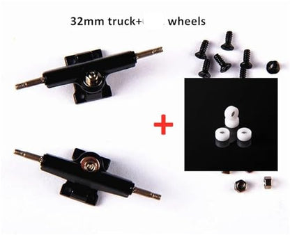 Fingerboard Wheels Made with Bearing for Finger Skate Board and Mini Skateboard(Black) - color: Black