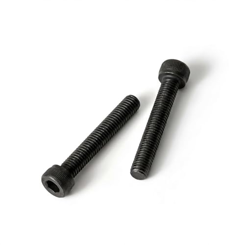 M5 x 8mm (50 Pack) Socket Head Cap Bolts with Hex Spanner, Black Oxide 304 Stainless Steel 18-8, Allen Socket Drive, Full Thread