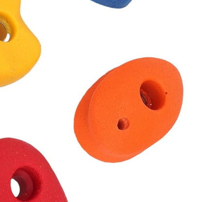 SUNGOOYUE 5 Pcs Climbing Holds, Colorful Resin Wall Grips with Mounting Hardware for Kids Indoor Outdoor Play