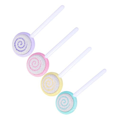 Cabilock 4pcs Pedicure Foot Files for Calluses Remover with Handle Double-Sided Foot File Set in Blue Yellow Purple Pink Exfoliating Dead Skin Removal Tool