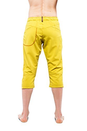 Ucraft "Xlite Rock Climbing Bouldering and Yoga Knickers ¾ Men's and Women's Capri Pants. Lightweight, Stretchy, Breathable - color: Yellow, size: Large