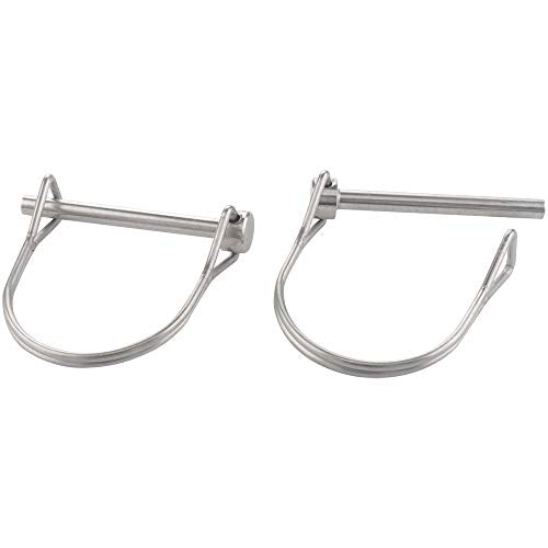 2 Pack Safety Coupler Pin 0.197" x 1.97"(5mm x 50mm), Full Marine Grade 316 Stainless Steel Heavy Duty Shaft Locking Pin