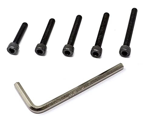 iexcell 25 Pcs M5 x 25/30/35/40/45 Alloy Steel 12.9 Grade Hex Socket Head Cap Screws Bolts Assortment Kit, Black Oxide Finish - size: M5 x 25/30/35/40/45mm