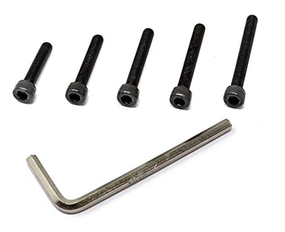 iexcell 25 Pcs M5 x 25/30/35/40/45 Alloy Steel 12.9 Grade Hex Socket Head Cap Screws Bolts Assortment Kit, Black Oxide Finish - size: M5 x 25/30/35/40/45mm