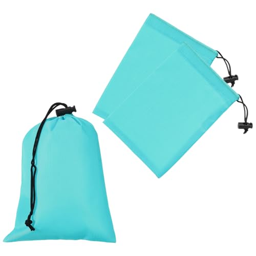 Drawstring Bag with Toggle, Stuff Sack String Waterproof Travel Storage Bags Cinch Stuff Pouch -Fitting for Gym - color: Turquoise, size: 6" x 8"