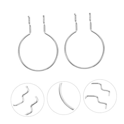 GLEAVI 10pcs Metal Pegboard Hooks Set Silver Iron Hanging Board Organizer for Craft Room Garage Sturdy Cup Holder Rings for Tools and Accessories Storage