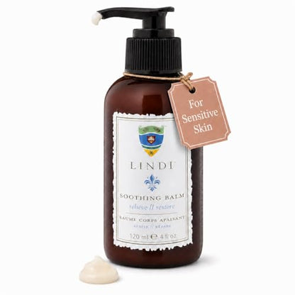 Lindi Skin Soothing Balm - Luxuriously Rich Repair Balm for Cracked Hands, Feet & Hand-Foot Syndrome, No Added Fragrance, Helping Cancer Patients Since 2003, Dermatologist & Allergy Tested, 4 fl oz