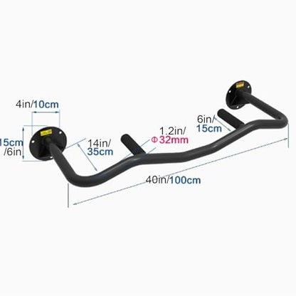 Wall-Mounted Pull-up bar, deep Space Style, Suitable for Installation Without Space Under The Wall, Strength Training Pull-up Bars, bar with Multi-Grip Foam Handle, Pull-up bar for Home Gym,A - size: A