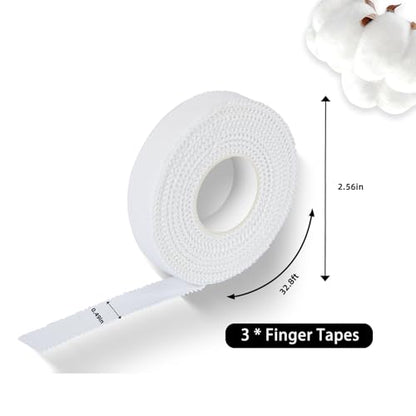 Jiu Jitsu Tape - Strong Athletic Finger Tape, 1/2" x 32.8' - Protect Fingers and Toes in MMA, Judo, Wrestling, Martial Arts, Rock Climbing - color: A: White