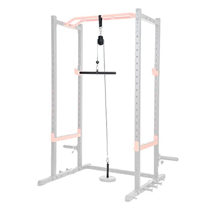 Sunny Health & Fitness Power Cage Squat Rack Attachments for Home Gym | Strength Training, Expanded Workout Variety, Durable Construction, Secure Fit, Quick Installation, Versatile Exercise Support - style: LAT Pull Down