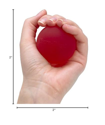 THERABAND Hand Exerciser, Ball For Hand, Wrist, Finger, Forearm, Grip Strengthening & Therapy, Squeeze Ball to Increase Hand Flexibility & Relieve Joint Discomfort, Red, Soft, Beginner - color: Red