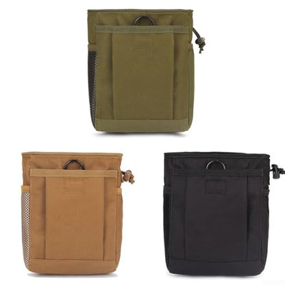 Outdoor Tool Belt, 600D Nylon Waist Pouch with Drawstring, Multi-Pocket Storage for Climbing Chalk, Hunting Gear, and Camping Tools(Green) - color: Green