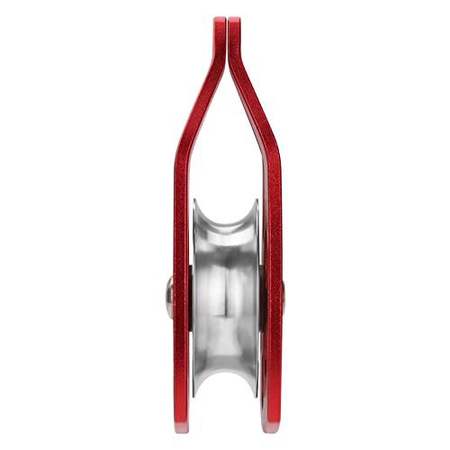 30kN Climbing Pulley with Ball Bearing for Rock Climbing Arborist - color: Red