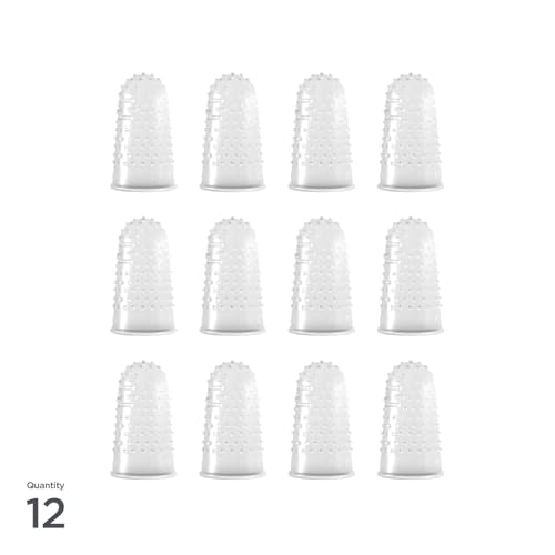 Lee Micro Gel Fingertips - Large Size 12, 0.69" for Easier Paper Handling, Paper Cut Prevention, and Handling Hot Glue, Clear and Durable Fingertips, 12 Finger Protectors - style: Large 12, 0.69" Diameter