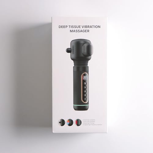 Handheld Vibrating Trigger Point Massage Gun with Heat and Cold & Red Light, Deep Tissue Vibration Massager for Full Body Pain Relief, Pressure Point Massage Tool -Gifts for Men & Women (Large)