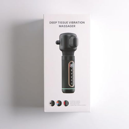Handheld Vibrating Trigger Point Massage Gun with Heat and Cold & Red Light, Deep Tissue Vibration Massager for Full Body Pain Relief, Pressure Point Massage Tool -Gifts for Men & Women (Large)