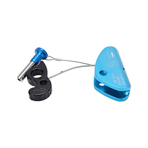 Self Locking Rope Grab, Detachable Main Shaft, Blocking Tooth for Rope Gripping, Strength Magaluma Material, Blue, for Rock Climbing and Engineering Fall
