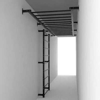 Wall Mounted Pull Up Chin Up Bar, Hallway Aisle Climbing Ladder Indoor Wall Climbing Frame Pull-ups Physical Training Fitness Equipment(Vertical Installation) - size: Vertical installation