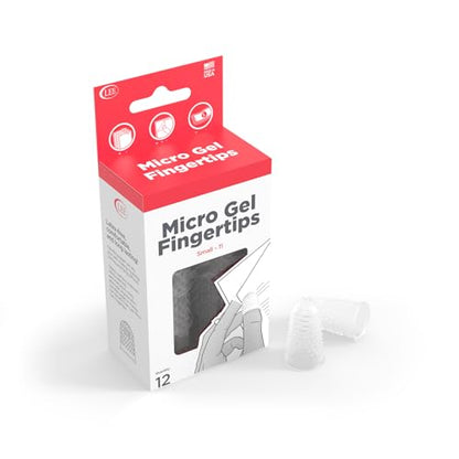 Lee Micro Gel Fingertips - Small Size 11, 0.56" Diameter for Easier Paper Handling, Paper Cut Prevention, and Handling Hot Glue, Clear and Durable Fingertips, 12 Finger Protectors - style: Small 11, 0.56" Diameter