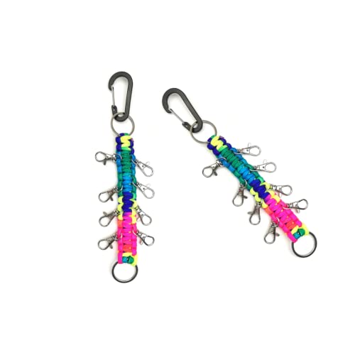 10 Inch Handmade Cheer Bows Holder 2 Pcs for Cheerleading Teen Girls High School - color: Multicolor