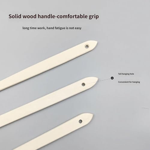 Tool with Comfortable Wooden Grip for Deeply Long Curved Head Scrub Brush Extended Reach Extension - size: F