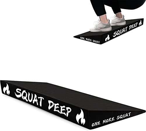 Slant Board for Weightlifting and Calf Stretching - Non-Slip Heel Elevated Squat Wedge Block - style: freestyle