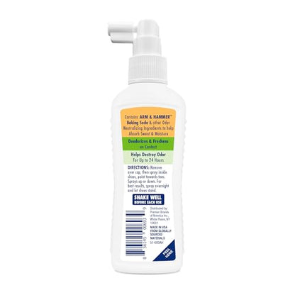 Arm & Hammer Shoe Refresher & Deodorizer Spray, Fresh Rain, 3.4 oz | Aerosol-free shoe deodorizer spray for sneaker odor and wetness control; Fresh Rain scent for everyday footwear - size: 3.4 Ounce (Pack of 1)