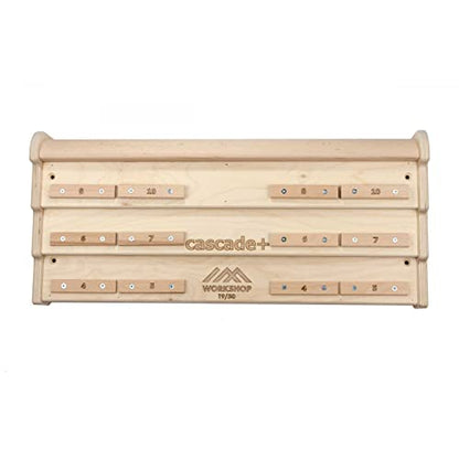 Cascade + Minimal Edge Wood Hangboard | Climbing Training Board with Micro Crimp | Equipment for Fingers and Grip Strength