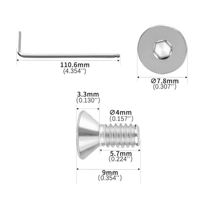 #8-32x3/8 Flat Head Socket Cap Screws Bolts 30pcs HS/JXLS-03 | 304 Stainless Steel, UNC Coarse Full Thread, Equipped with Phillips Bit, for DIY, for Repair, Install Furniture Screws - size: #8-32x3/8"
