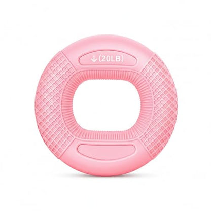 Adjustable Hand Grip Strengthener with TPE Handles for Forearm, Finger & Wrist Training - Portable Fitness Tool - color: Pink
