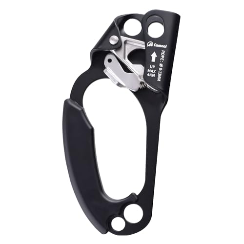 Azarxis 20 kN Micro Side Swing Pulley Prusik Minding Pulleys for 0.47" / 12mm Rope/Cable Rock Climbing Tree Arborist Zipline Lifting Hauling Dragging Rescue Aerrial Work Hitch Tending - color: #02 Black - Left Hand