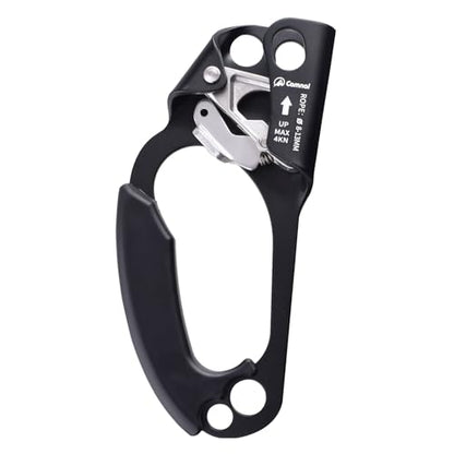 Azarxis 20 kN Micro Side Swing Pulley Prusik Minding Pulleys for 0.47" / 12mm Rope/Cable Rock Climbing Tree Arborist Zipline Lifting Hauling Dragging Rescue Aerrial Work Hitch Tending - color: #02 Black - Left Hand