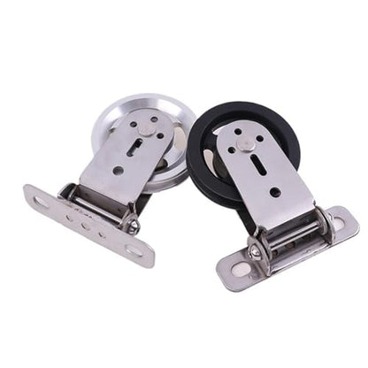U Groove Stainless Steel Wall Pulley Wall-Mounted Silent Pulley System | 360° Rotating Cable Machine for Full-Body Strength Training(ColorA) - color: ColorA
