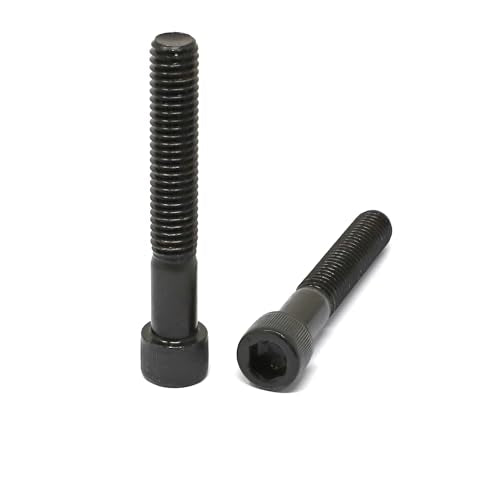 iexcell 5 Pcs 3/8-16 x 2-1/2" Partially Threaded Alloy Steel 12.9 Grade Hex Socket Head Cap Screws Bolts Kit, Black Oxide Finish - size: 3/8-16 x 2-1/2" ( Partially Threaded )