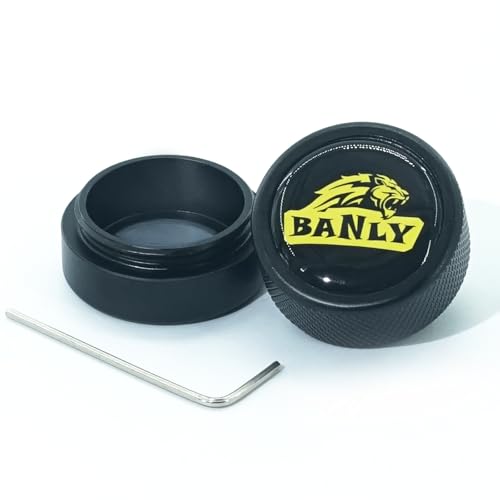 Banly Round Pool Chalk Holder - Portable Pool Cue Chalk Holder, Magnetic Mini Chalk Holder Pool Billiards, Pool Cue Chalk Case Container Box for Billiard Cue Tip Tool Snooker Pool Table Accessory - color: 1-Black Holder